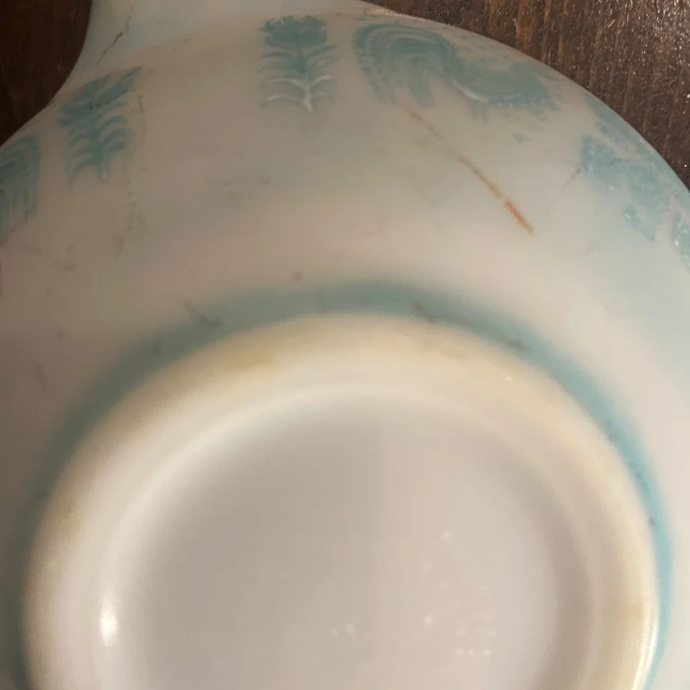 Vintage Pyrex Butterprint Amish Mixing Bowls 2pc Matching Set Cinderella 441 443